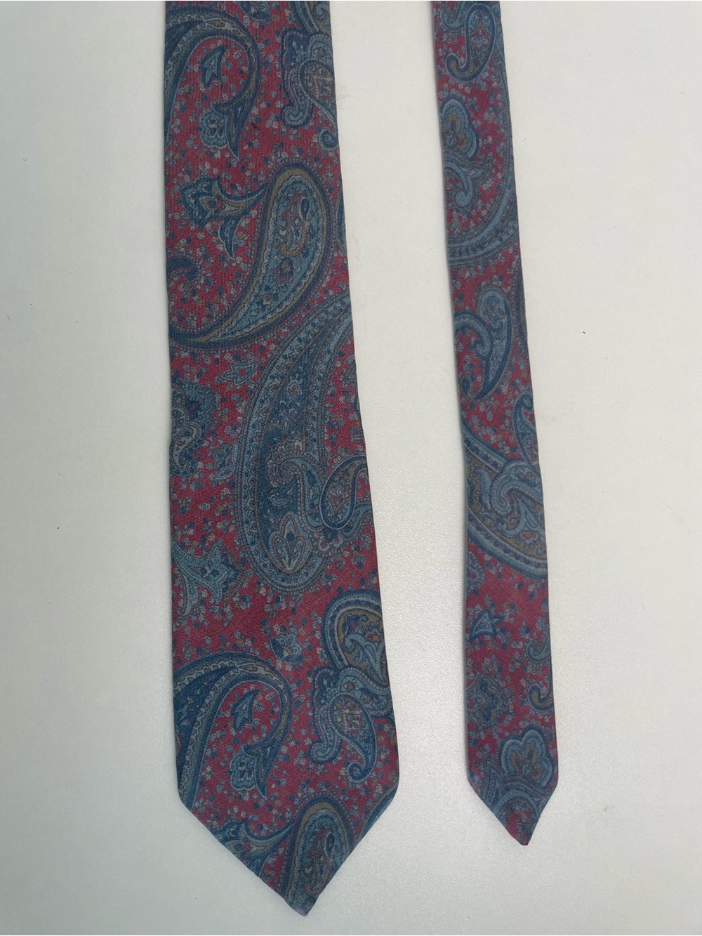 Vintage Oscar de la Renta Paisley Tie 80s 90s Old Money